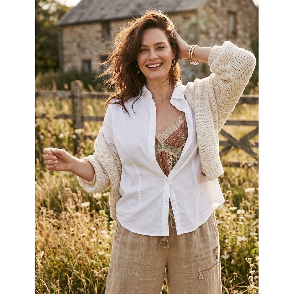 Talbots Woman White Wrinkle Resistant Short Sleeve Button Down Shirt 18W